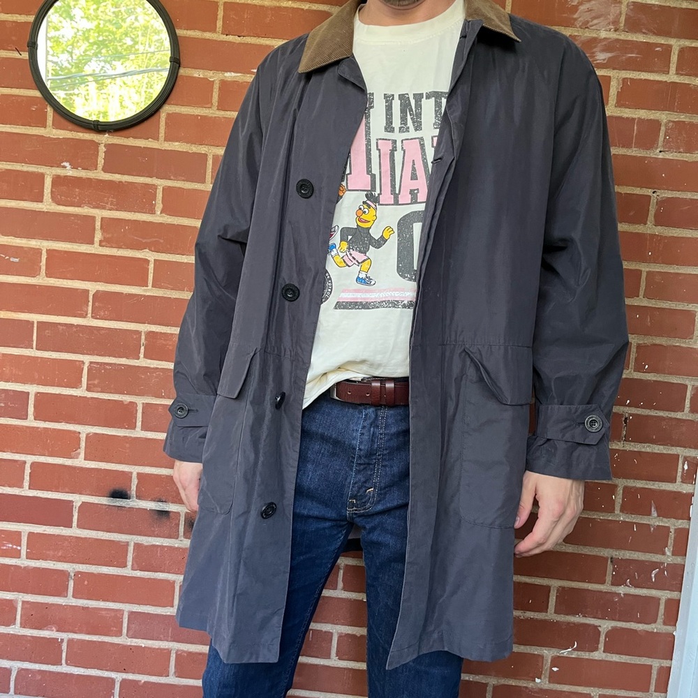 Vintage 90’s London Fog Men's Navy Rain Coat